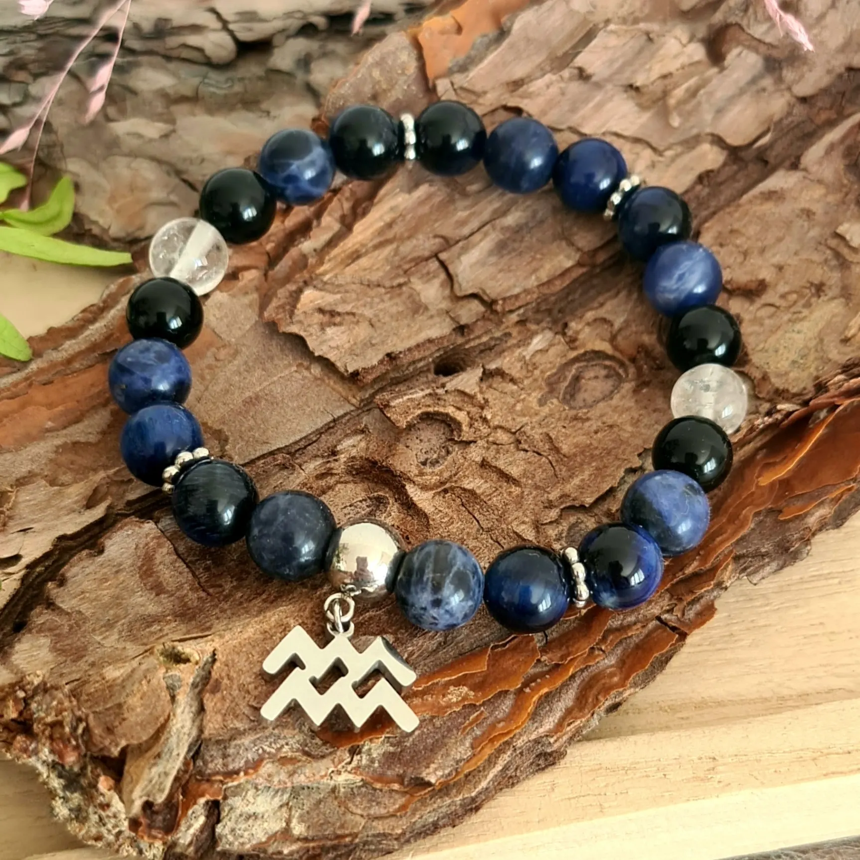 Náramek - Sodalit se znamením Vodnář 1